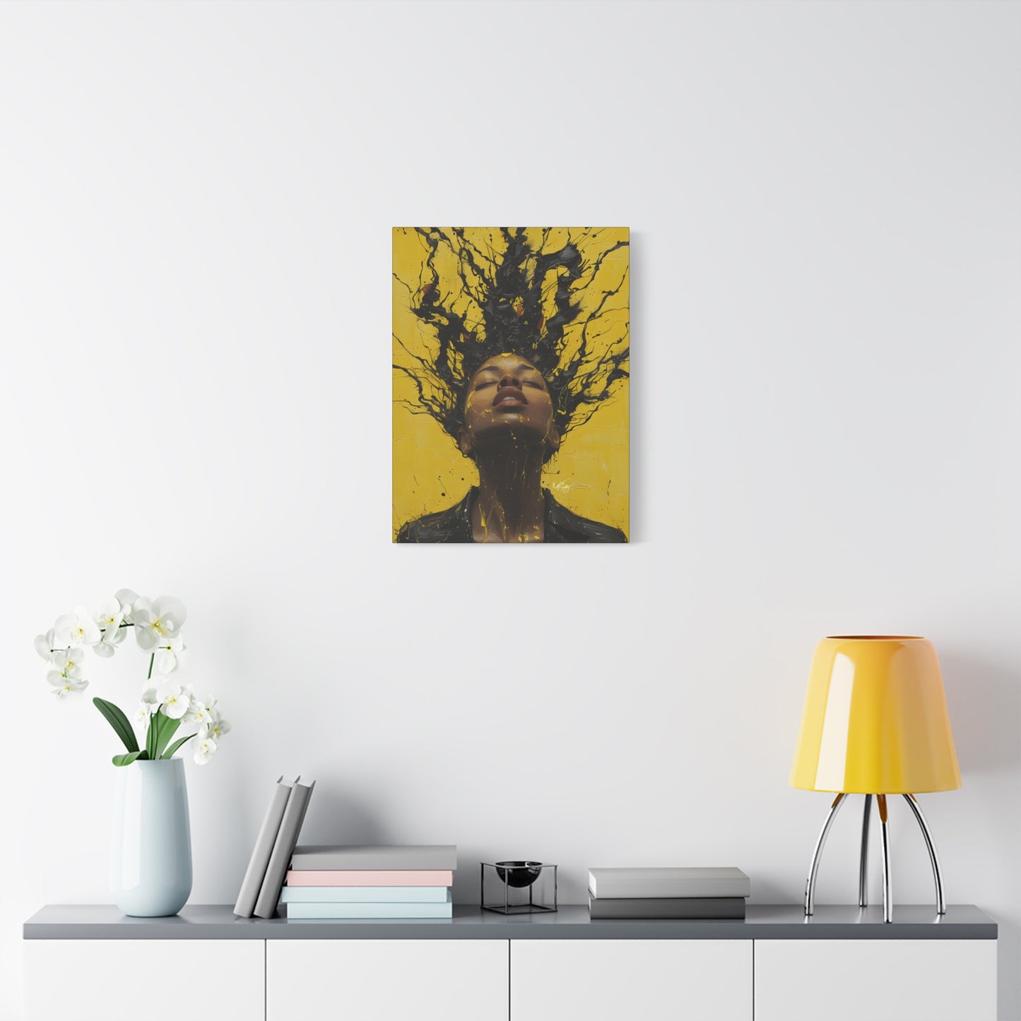 Hype Afrocentric Black Woman Art Canvas Wall Print