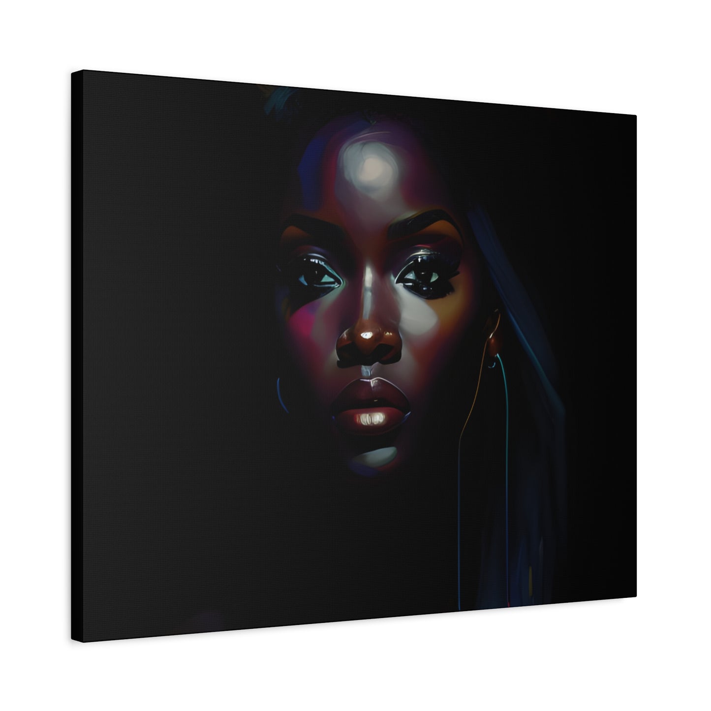 The Look Black Woman Abstract Artwork Canvas Wall Print