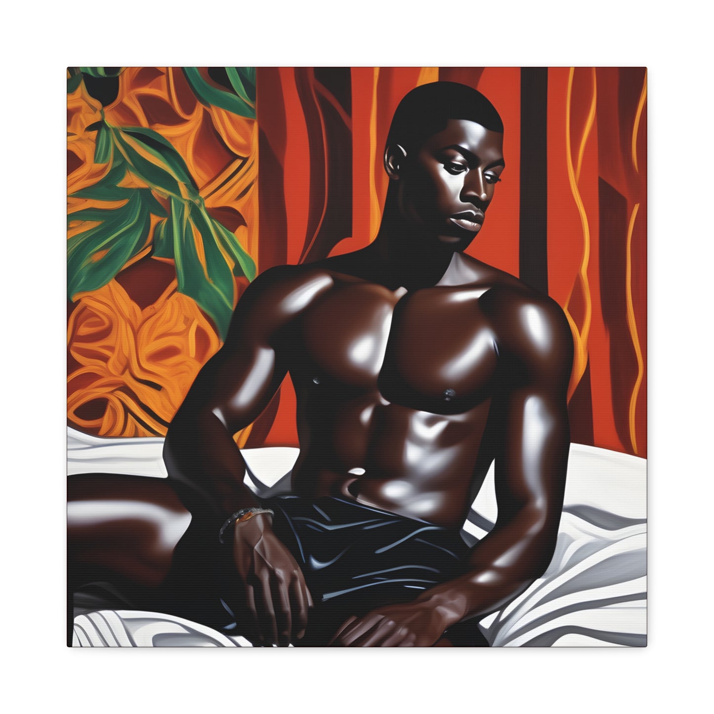 Good Morning Afrocentric Black Artwork Canvas Wall Print