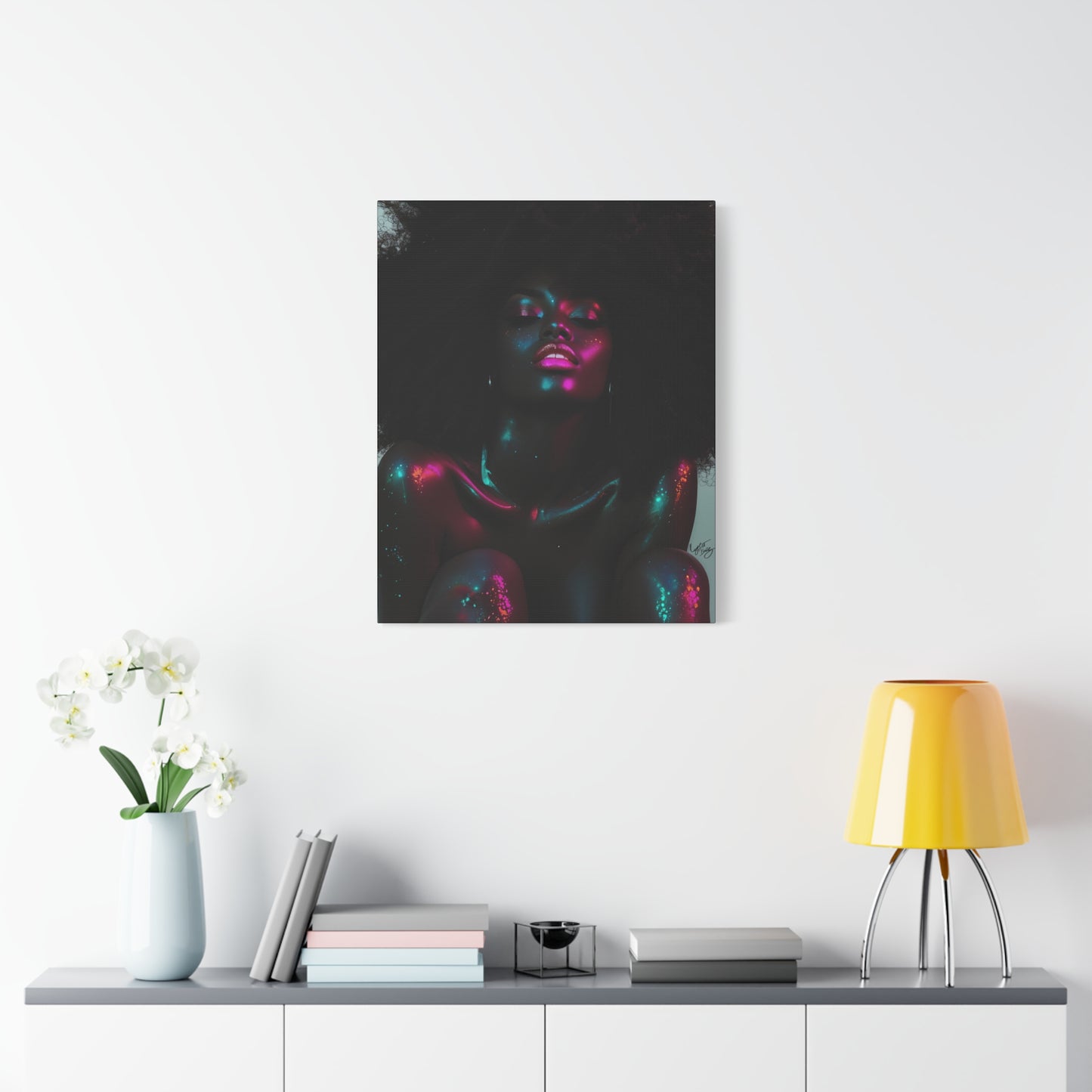 Sometimes It's A Little Hot Afrocentric Black Woman Art Canvas Wall Print