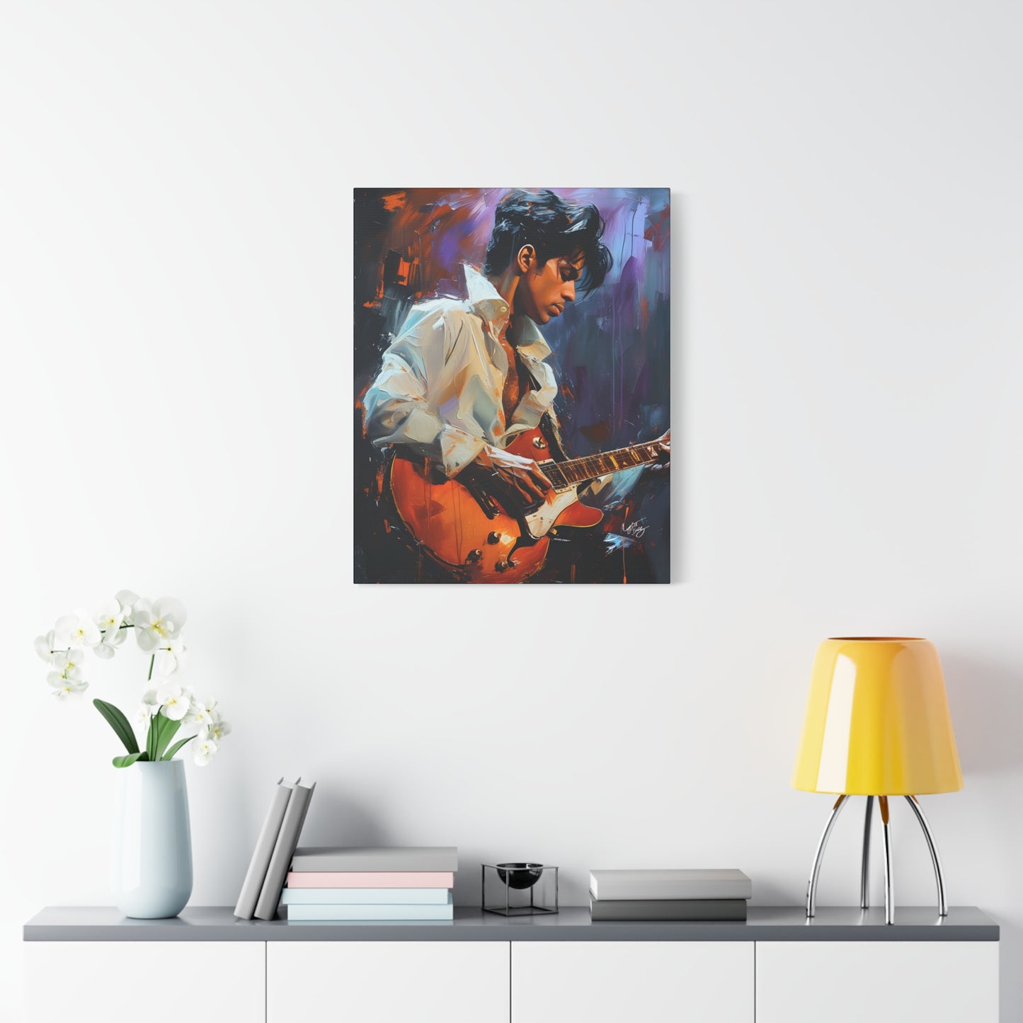 Prince In Concert Afrocentric Black Art Canvas Wall Print