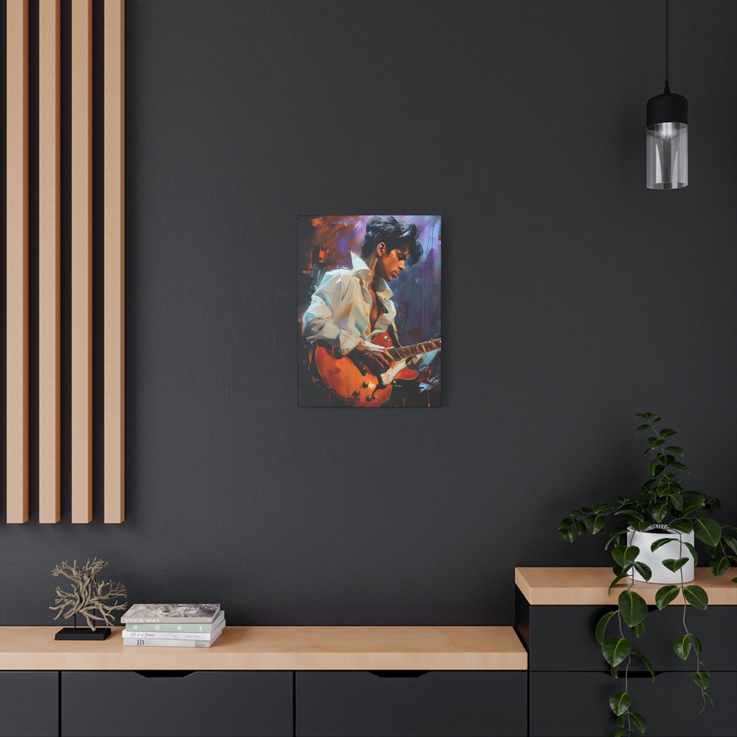 Prince In Concert Afrocentric Black Art Canvas Wall Print