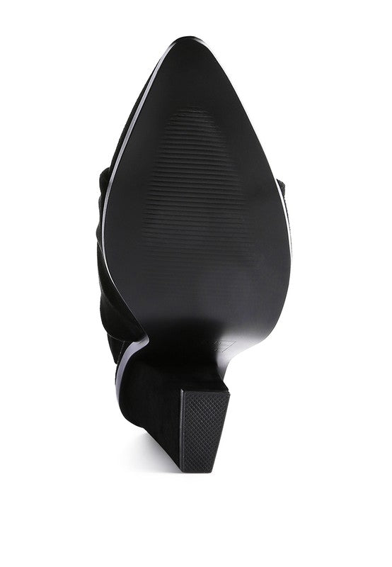 Mama Fav Lace Up High Block Heeled Mules - Xtreme Shopper