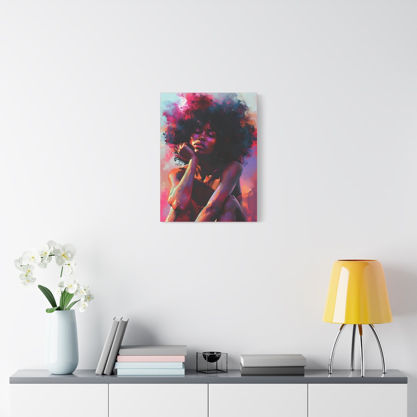 Lord Not Today Afrocentric Black Woman Abstract Art Canvas Wall Print