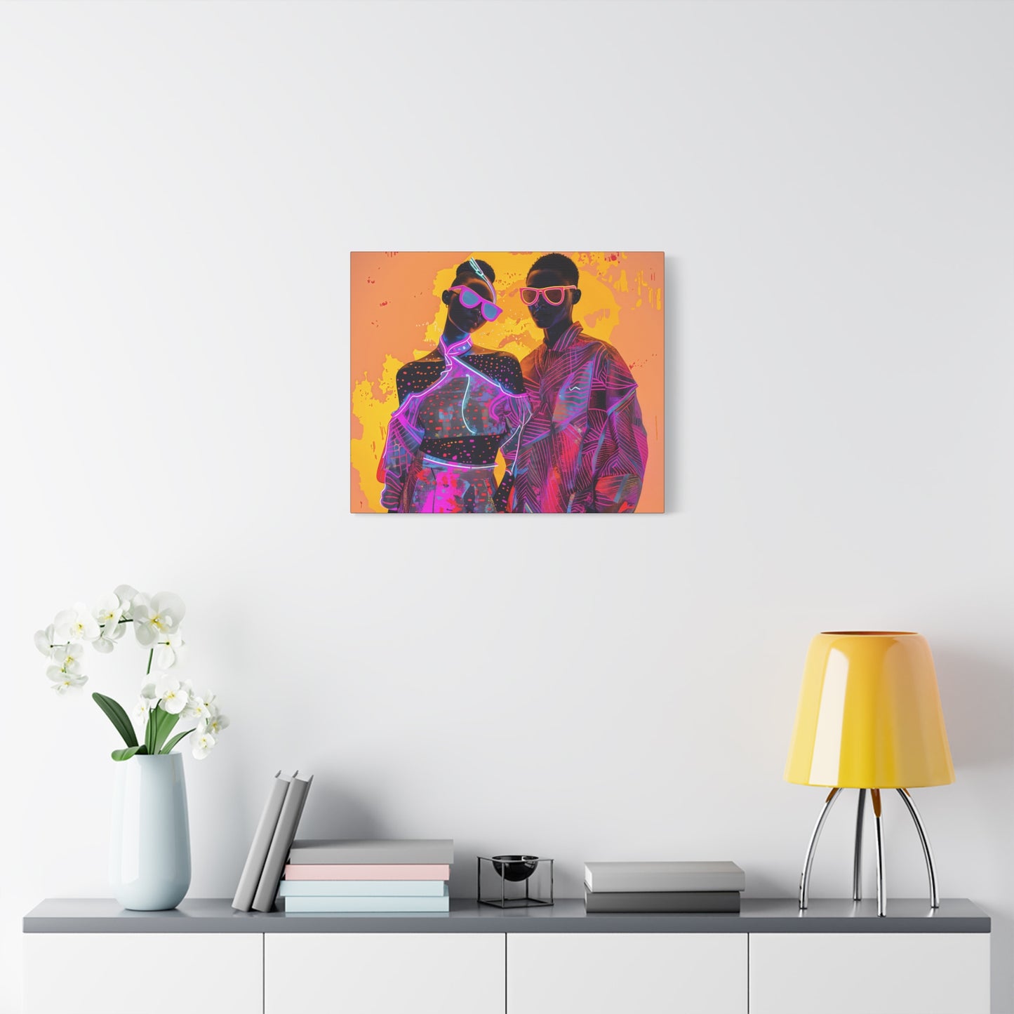 You Know We're Fly Afrocentric Black Abstract Art Canvas Wall Print