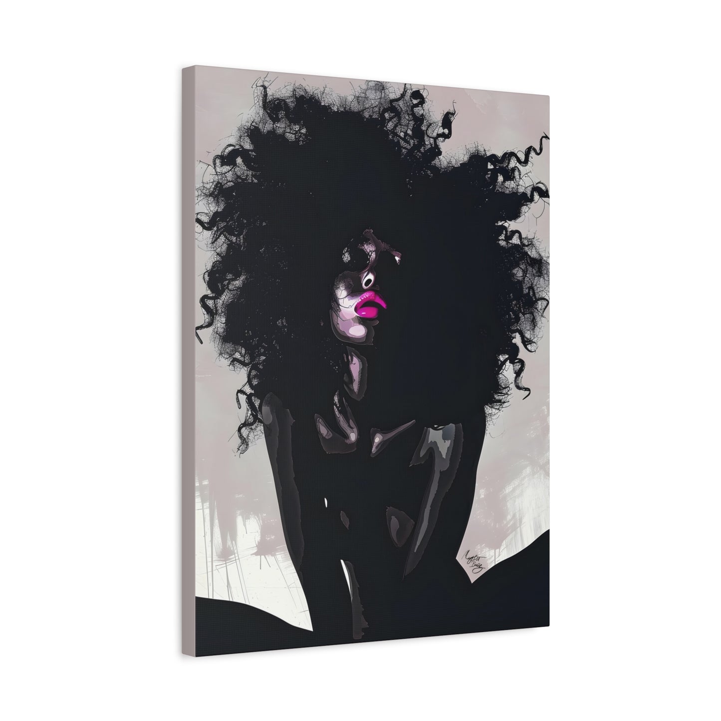I Know You See Me Afrocentric Black Woman Abstract Art Canvas Wall Print
