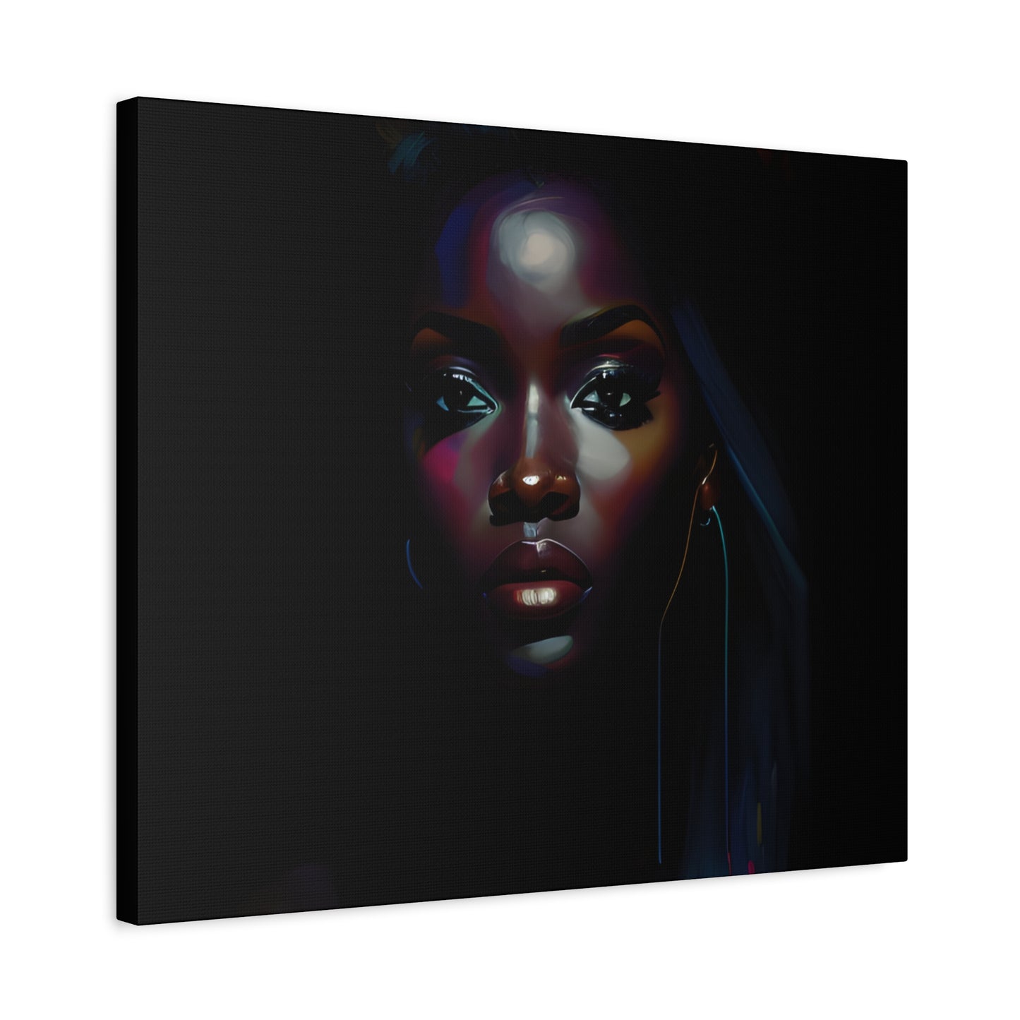 The Look Black Woman Abstract Artwork Canvas Wall Print