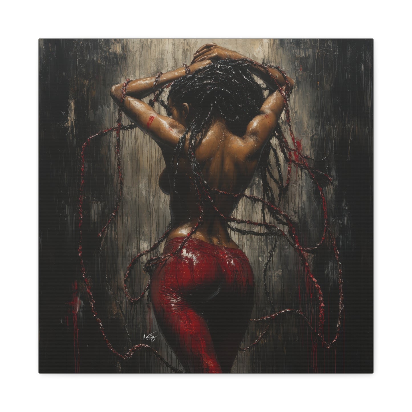 Private Dancer Afrocentric Black Woman Art Canvas Wall Print