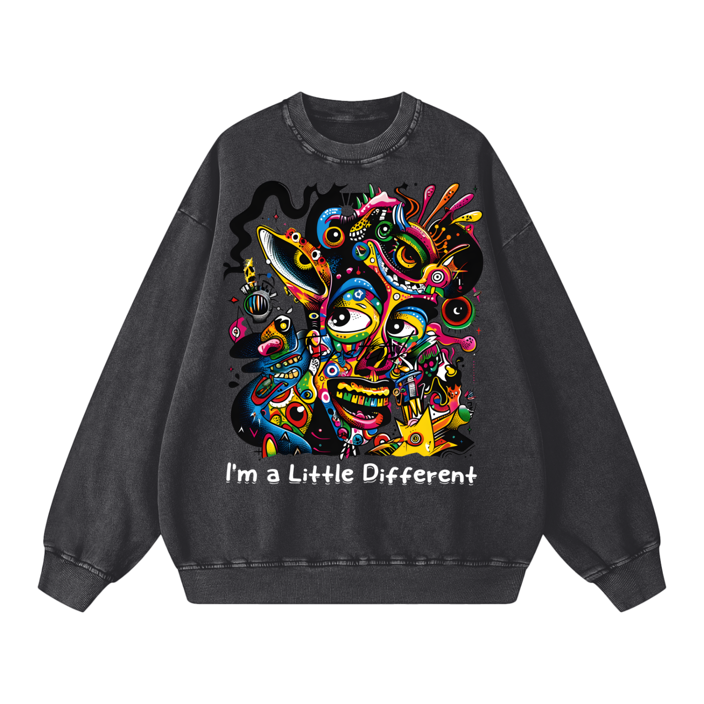 All That Jazz Snow Washed Oversized Sweatshirt