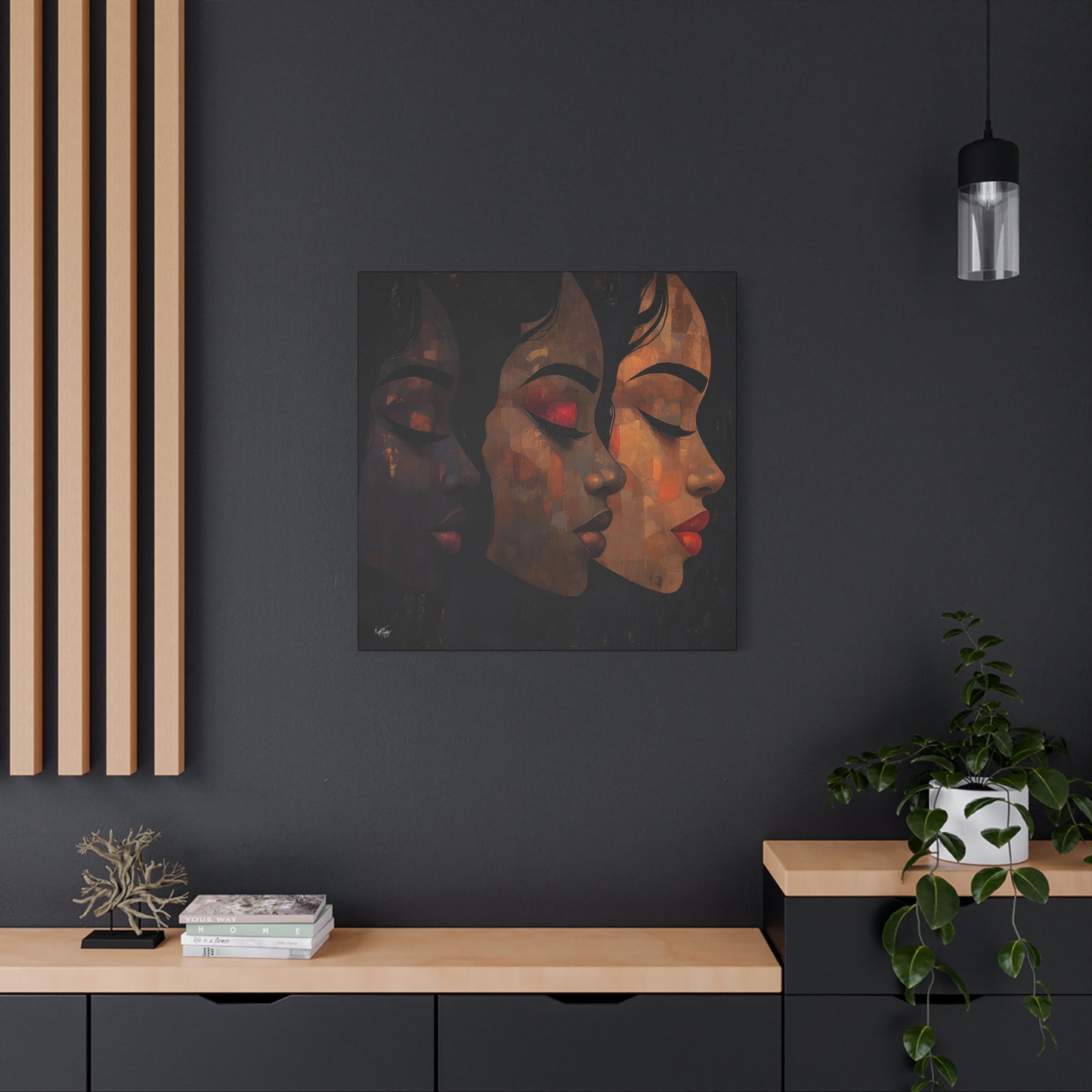 Shades Of Beauty Black Woman Art Canvas Wall Print - Xtreme Shopper