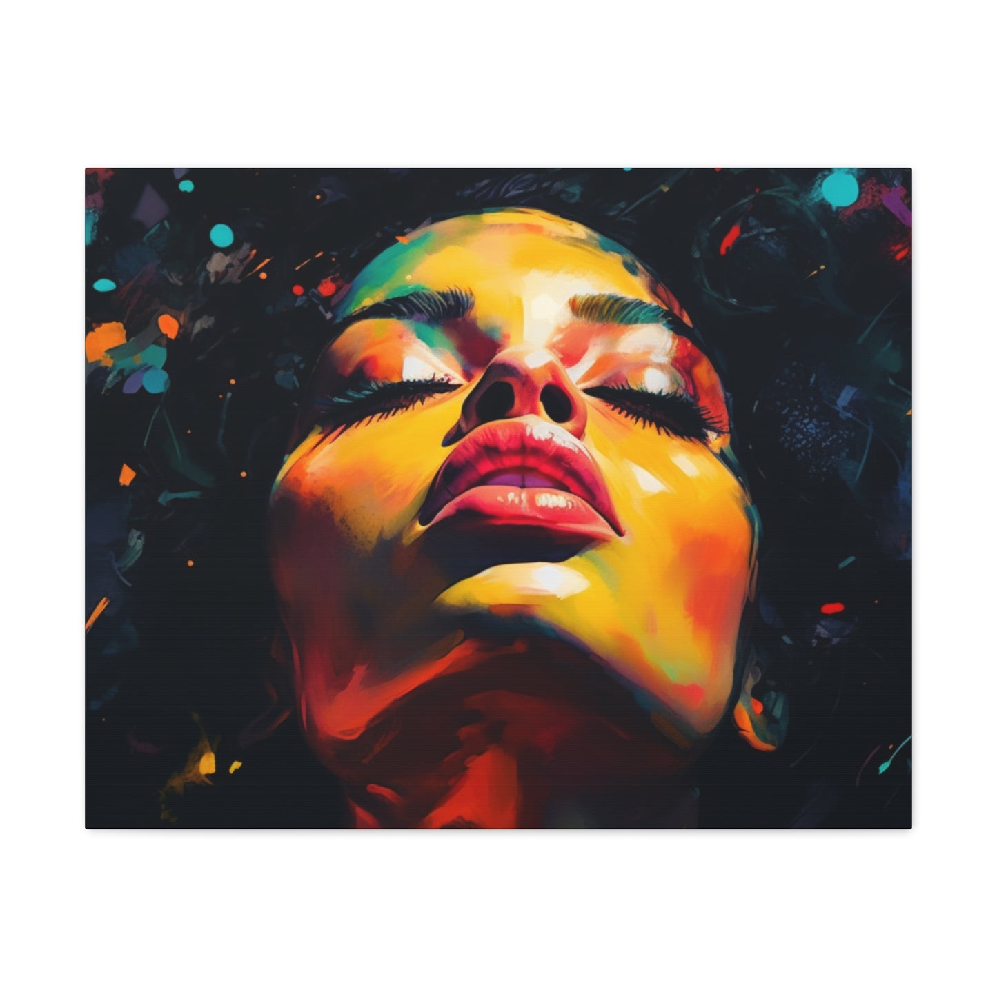 The Rapture Black Woman Abstract Artwork Canvas Wall Print