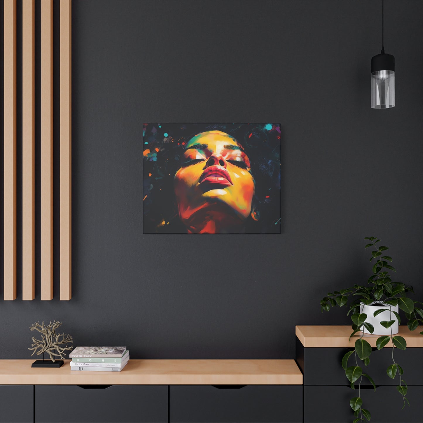 The Rapture Black Woman Abstract Artwork Canvas Wall Print