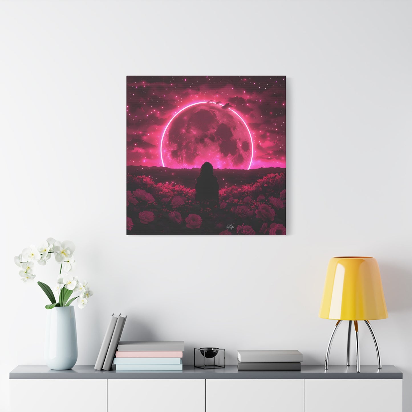 It Rises in the East Afrocentric Black Woman Abstract Art Canvas Wall Print