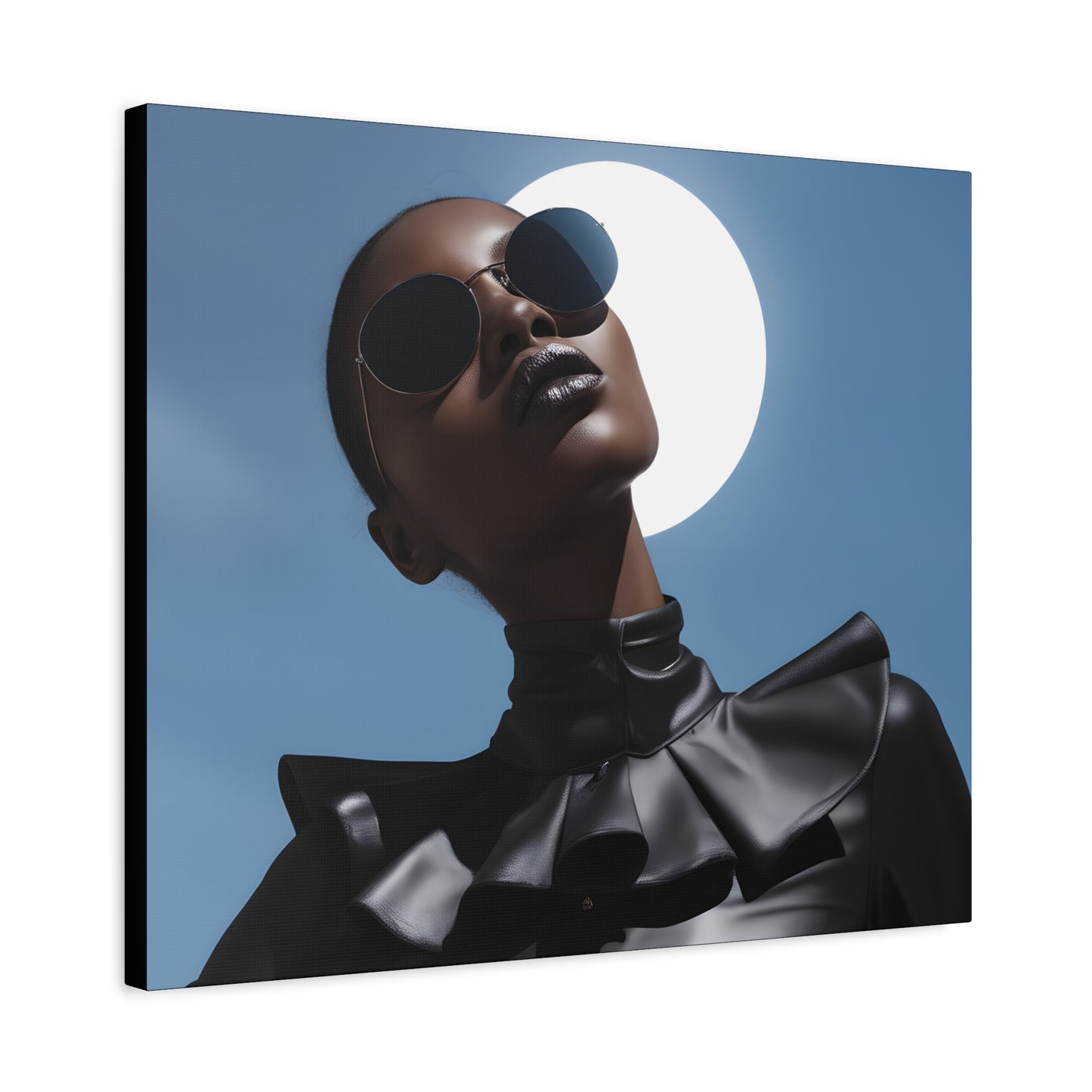 Moonstruck Afrocentric Black Woman Abstract Art Canvas Wall Print