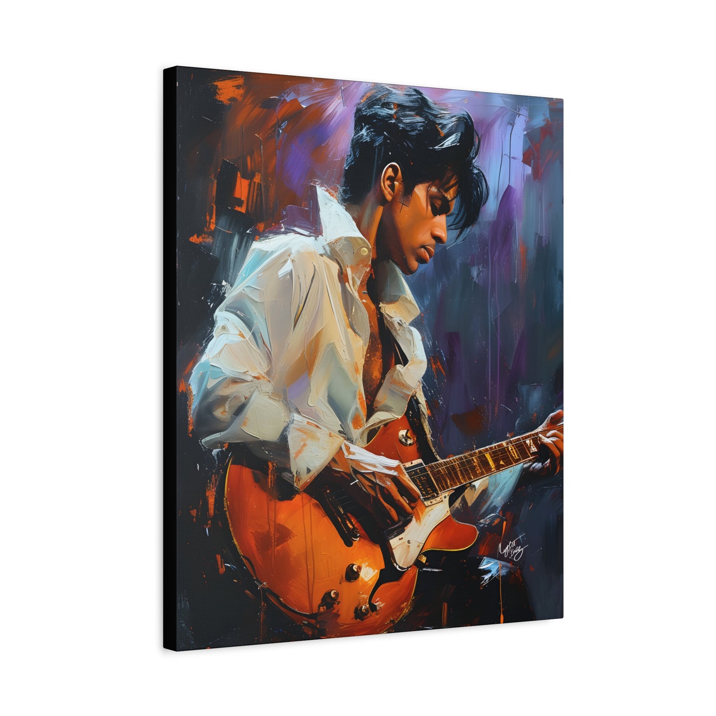 Prince In Concert Afrocentric Black Art Canvas Wall Print