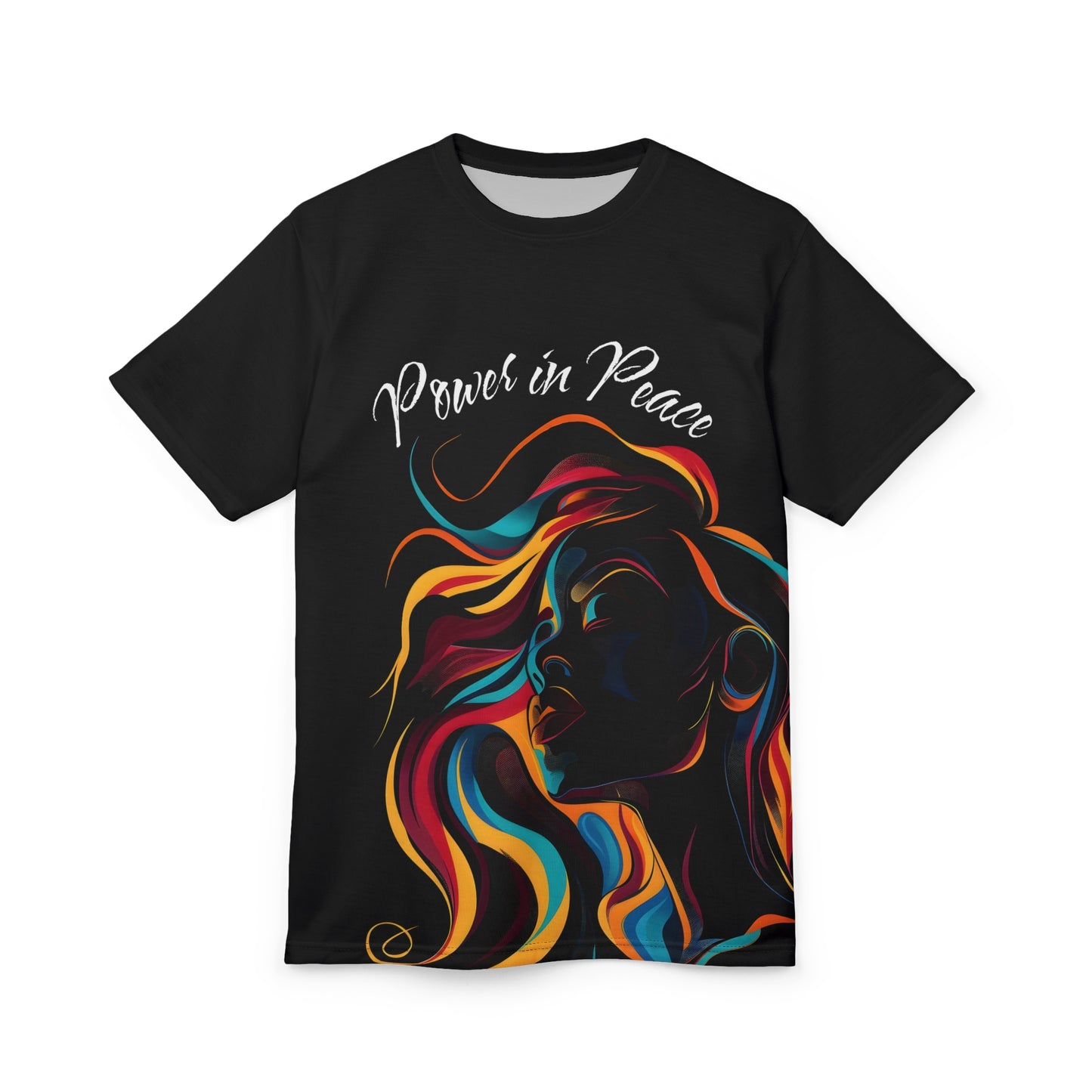 Power In Peace Statement Trendy Black Woman Streetwear Unisex Graphic Tee T-Shirt