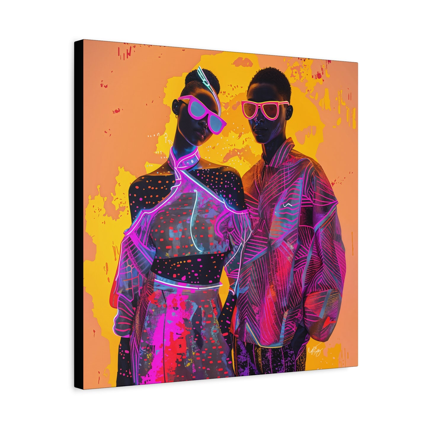 You Know We're Fly Afrocentric Black Abstract Art Canvas Wall Print