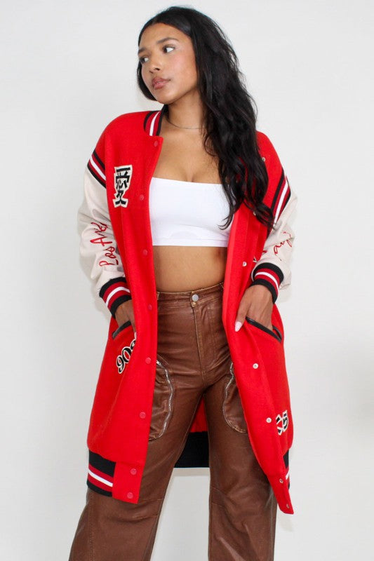 Athina Long Fit Letterman Jacket - Xtreme Shopper