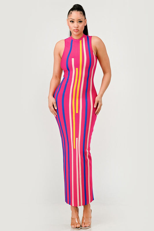 Sunset Boulevard Bodycon Maxi Dress