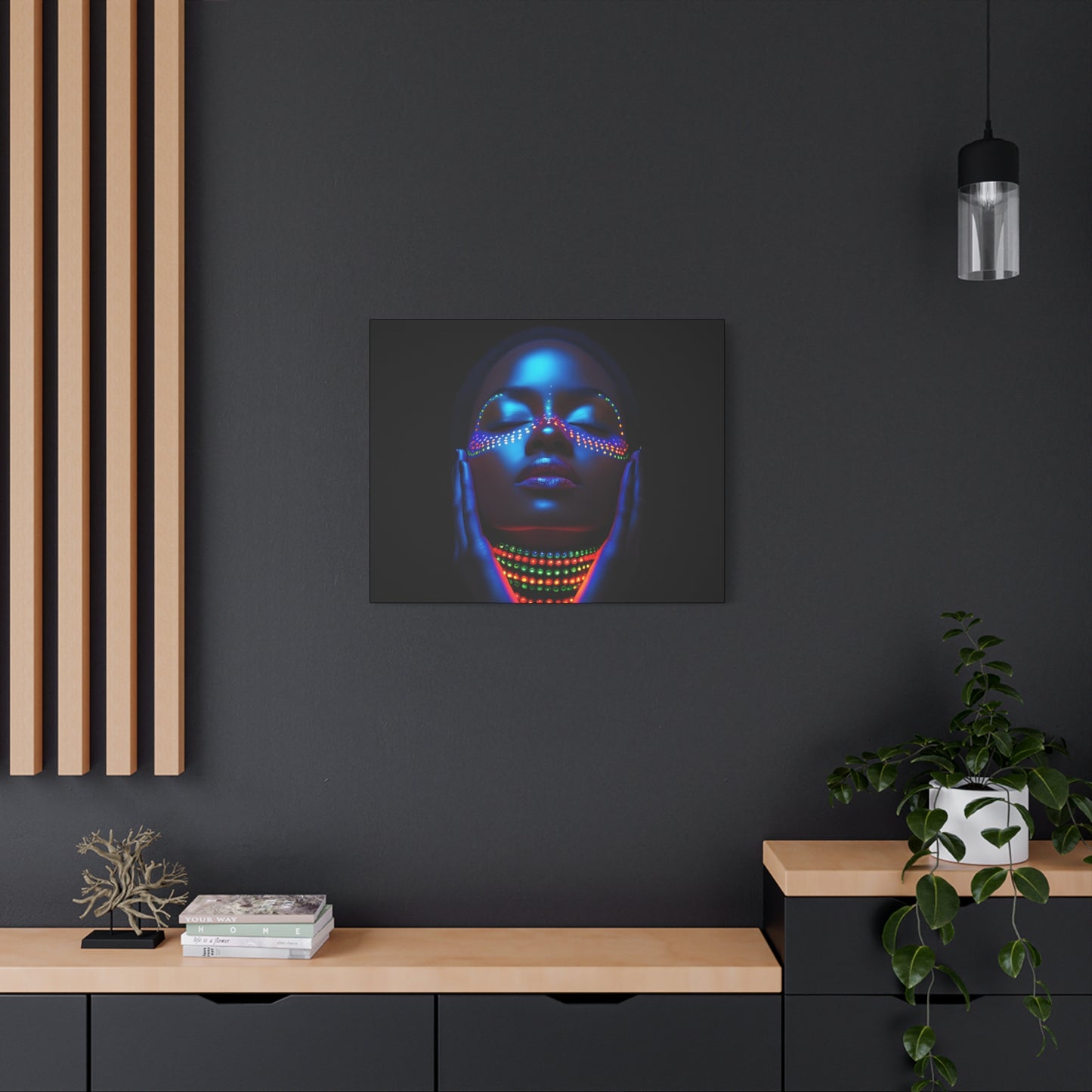 My Future Is Brighter Than The Darkness Black Woman Art Canvas Wall Print