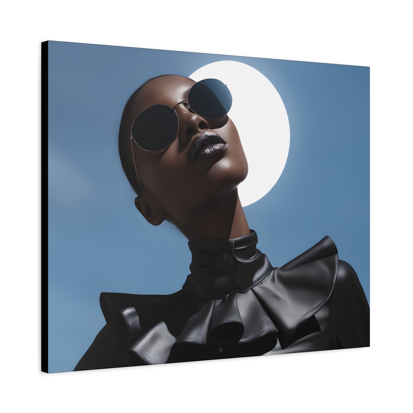 Moonstruck Afrocentric Black Woman Abstract Art Canvas Wall Print