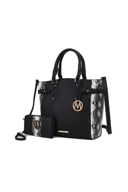 MKF Joelle Vegan Leather Faux-Snake Tote bag wallet by Mia K - Xtreme Shopper