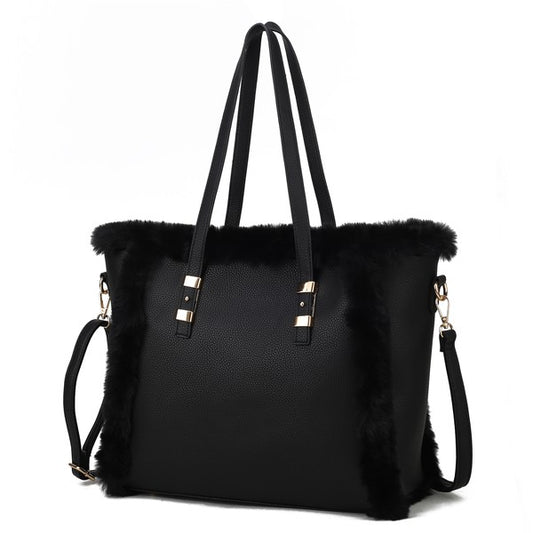 MKF Liza with Faux Fur Women Tote Bag by Mia K - Xtreme Shopper