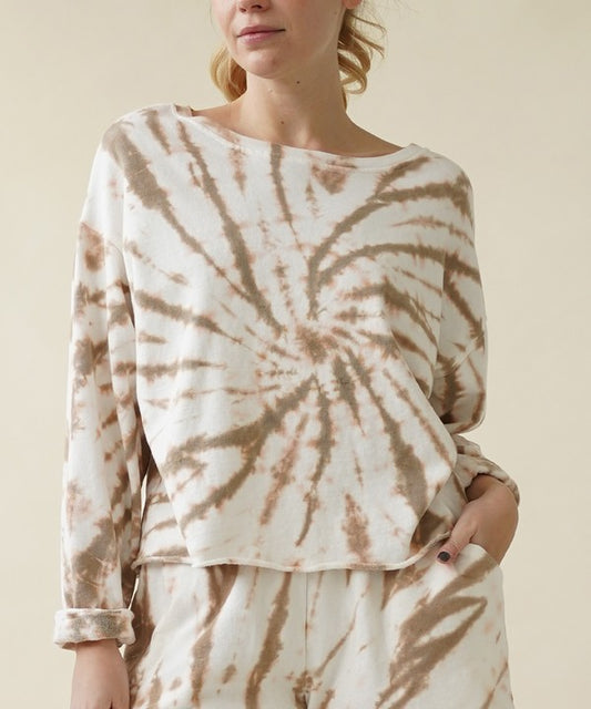 Recycled Cotton French Terry Tie dye Sweatshirt - Xtreme Shopper