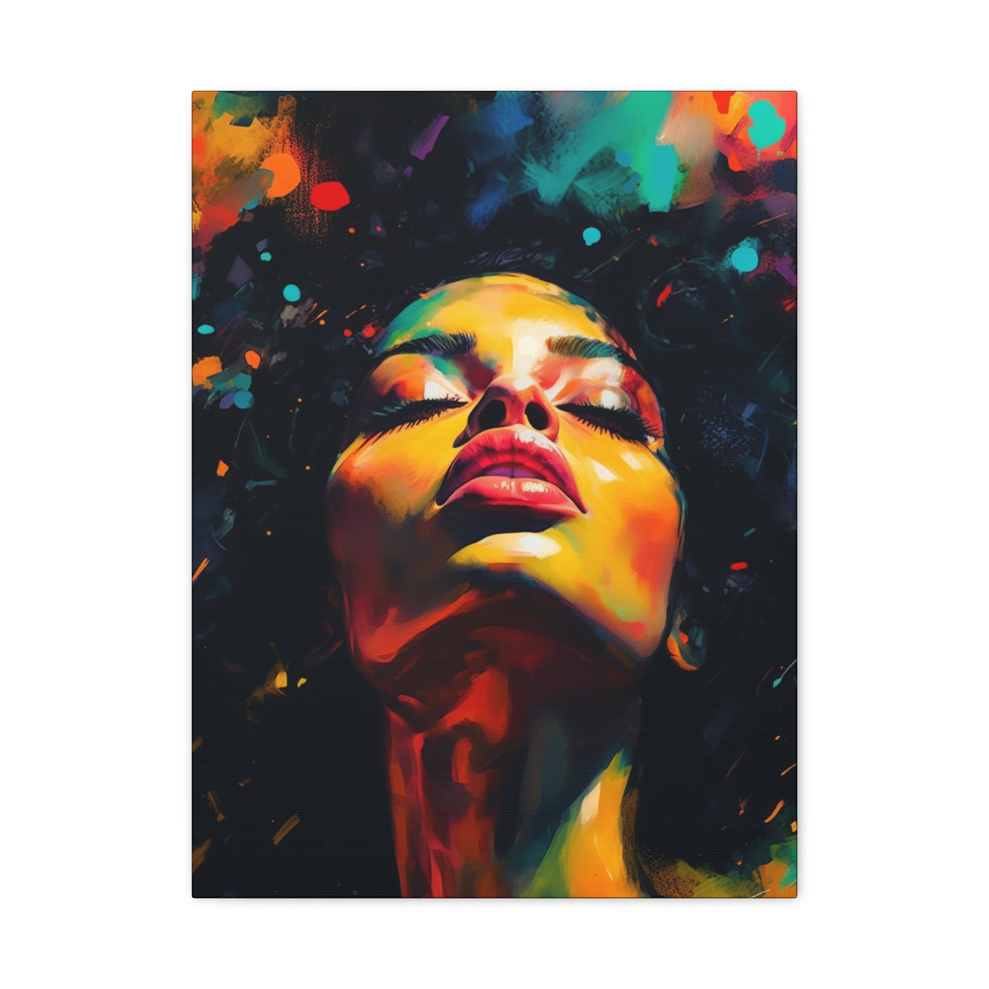 The Rapture Black Woman Abstract Artwork Canvas Wall Print