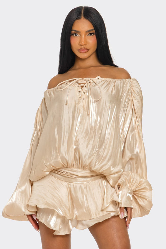 Trendy Champagne Dream Romper