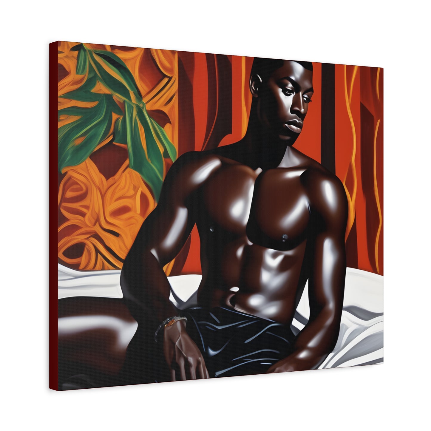 Good Morning Afrocentric Black Artwork Canvas Wall Print