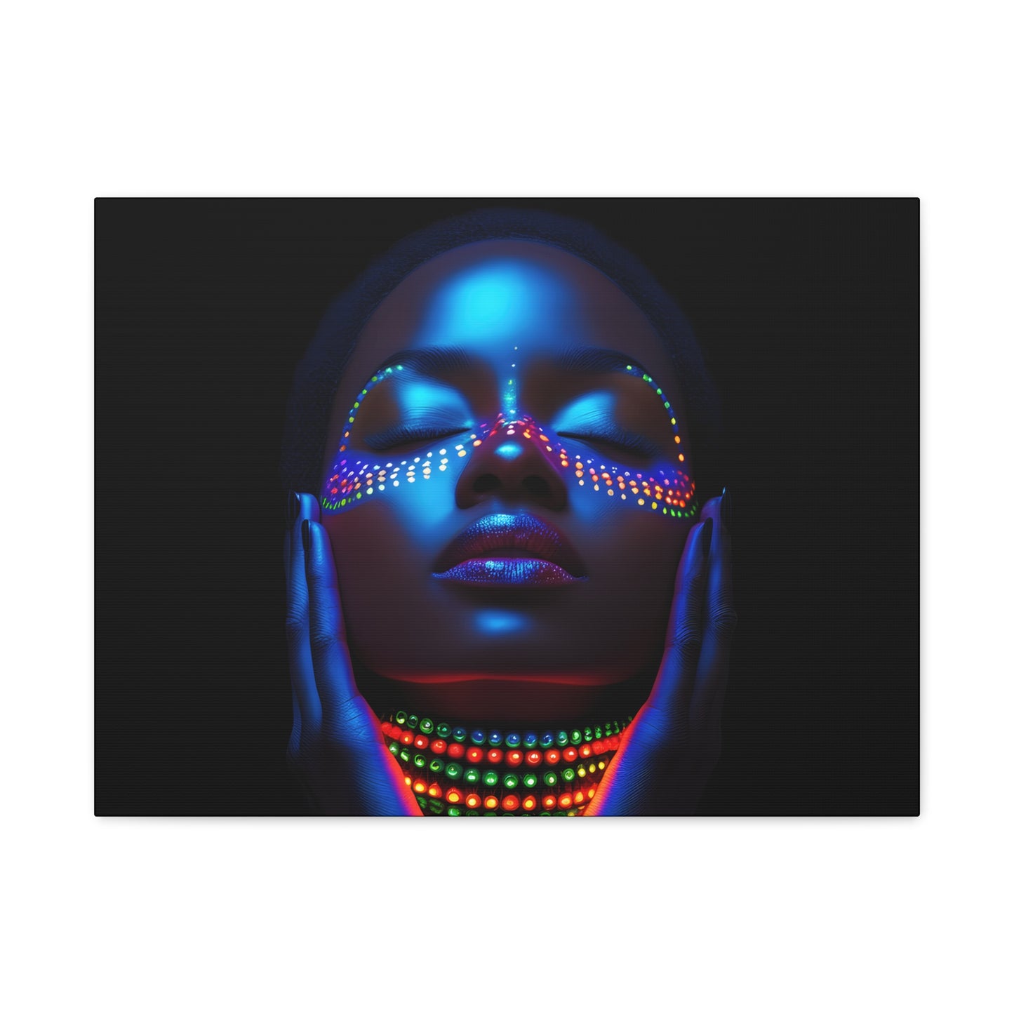 My Future Is Brighter Than The Darkness Black Woman Art Canvas Wall Print