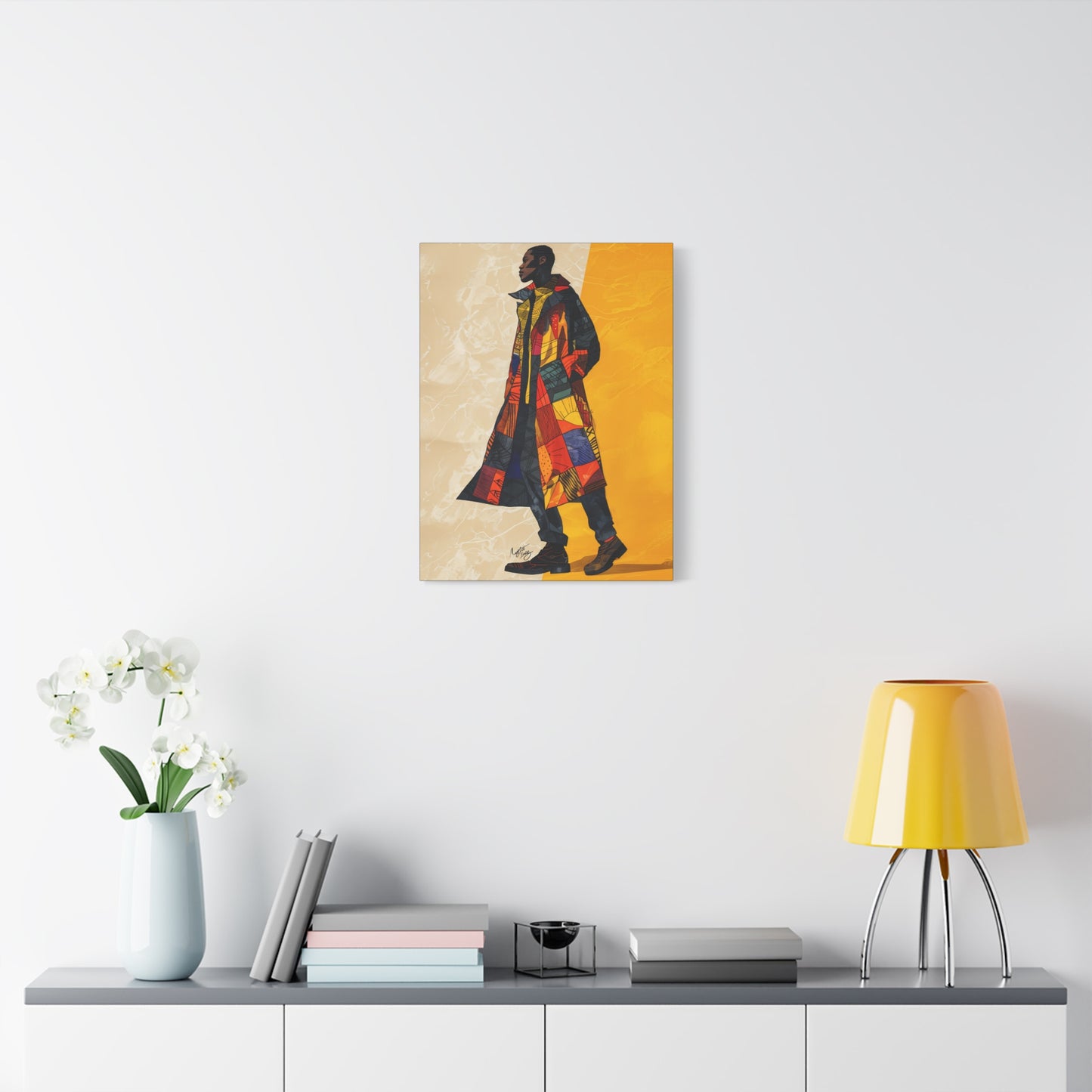 I Am Fashion Forward Afrocentric Black Man Abstract Art Canvas Wall Print