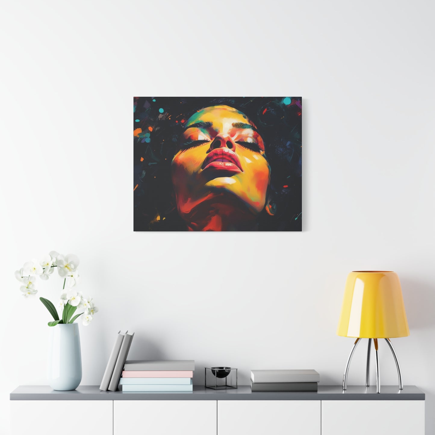 The Rapture Black Woman Abstract Artwork Canvas Wall Print