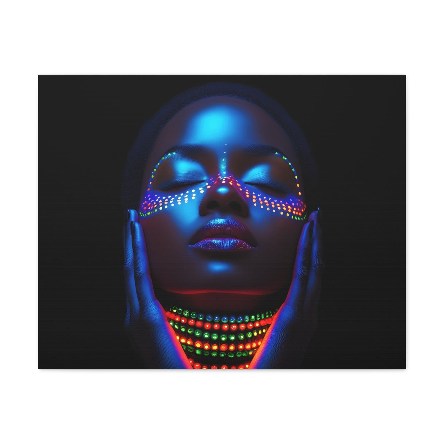 My Future Is Brighter Than The Darkness Black Woman Art Canvas Wall Print