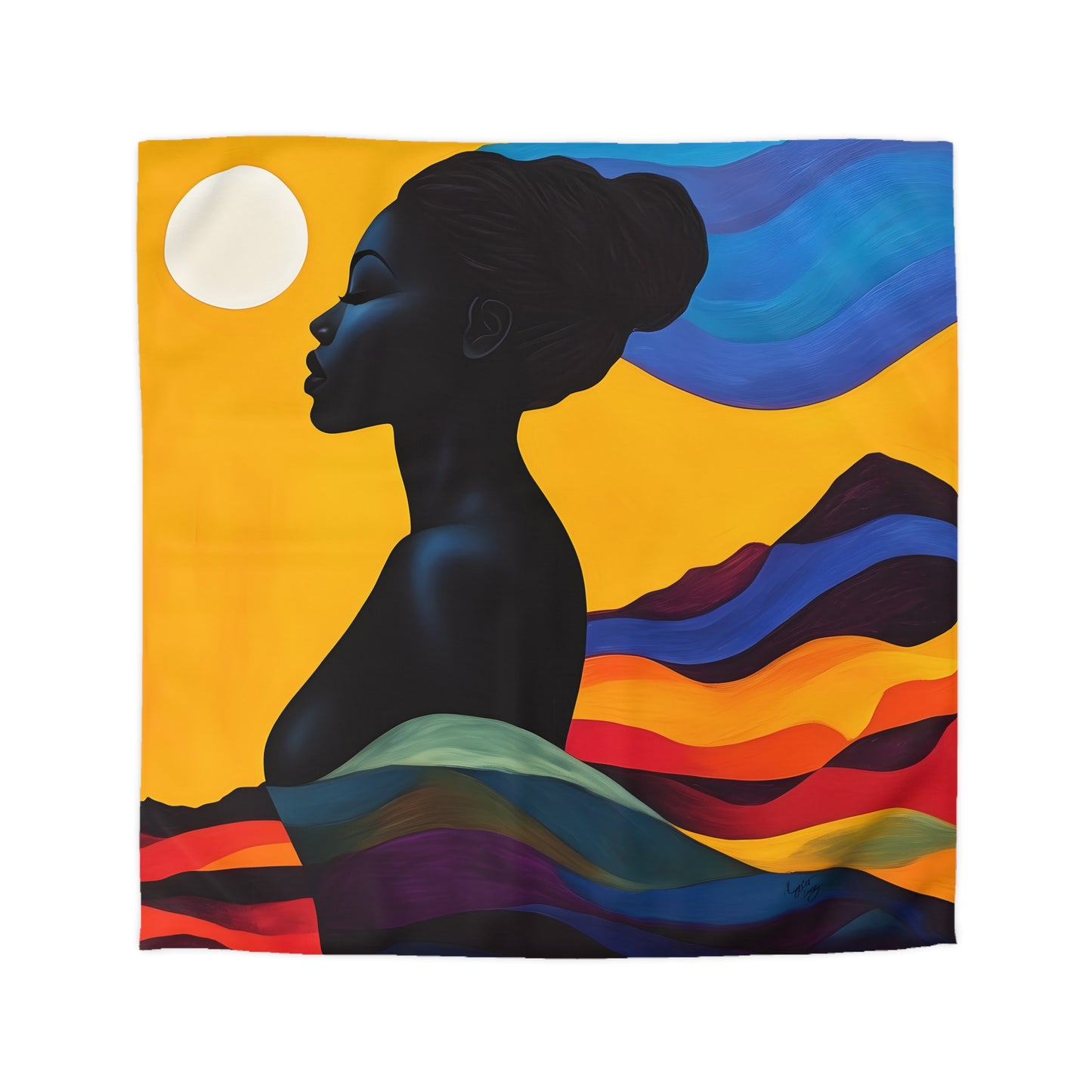 Bohemian Sunset Microfiber Duvet Cover | Vibrant Home Decor, Bedroom Makeover, Gift for Her, Cozy Bedding, Artistic Bed Linen