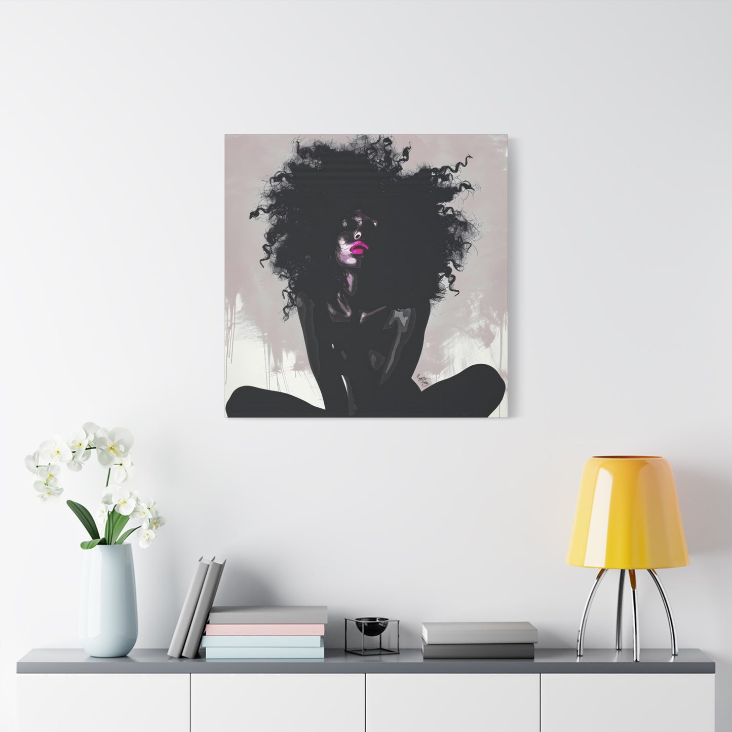 I Know You See Me Afrocentric Black Woman Abstract Art Canvas Wall Print