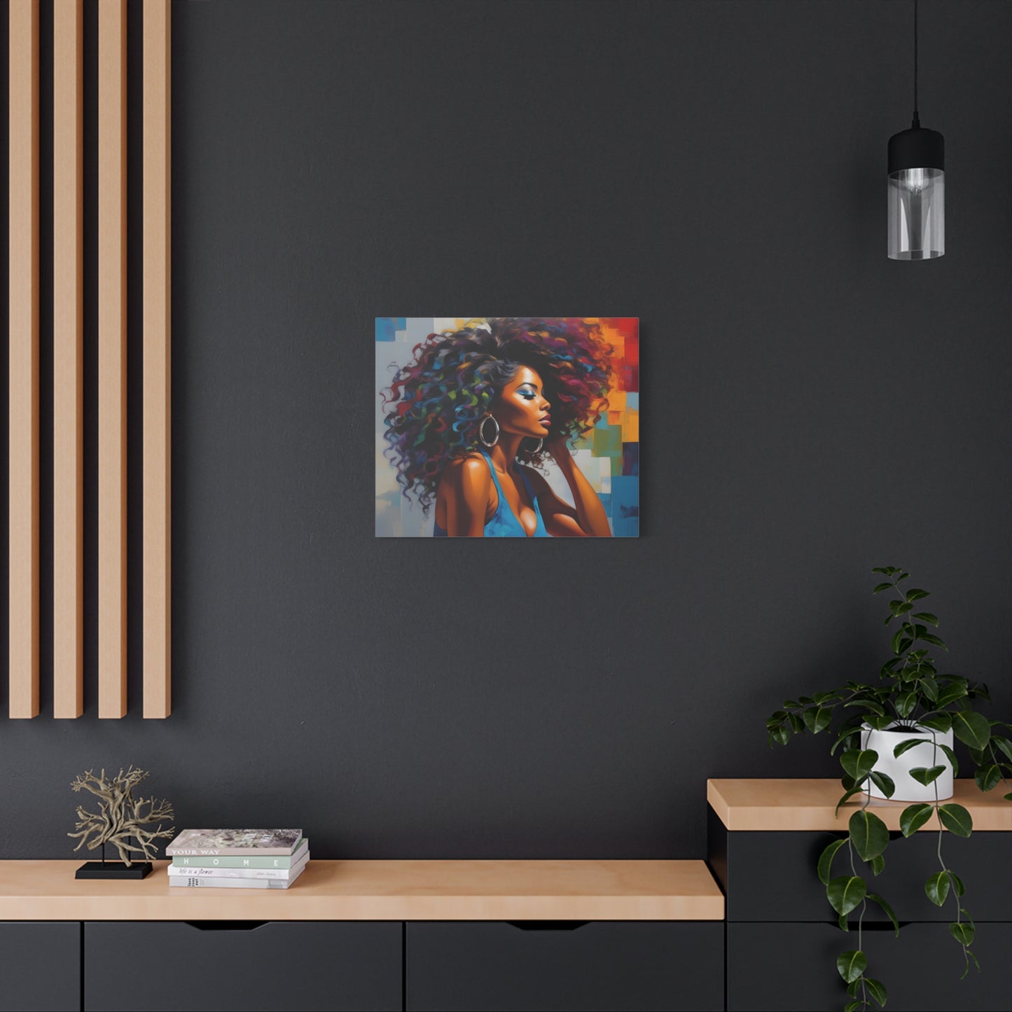 Beauty As Purpose Afrocentric Black Woman Art Canvas Wall Print