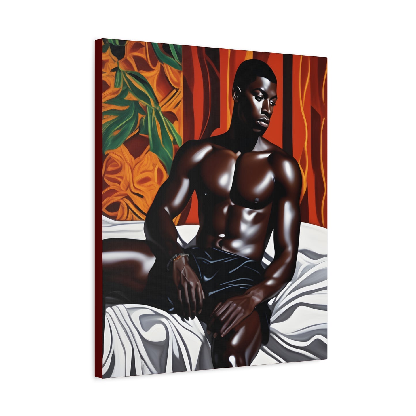 Good Morning Afrocentric Black Artwork Canvas Wall Print