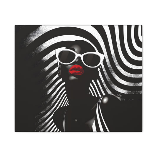 Beauty In Black And White Afrocentric Black Woman Art Canvas Wall Print - Xtreme Shopper
