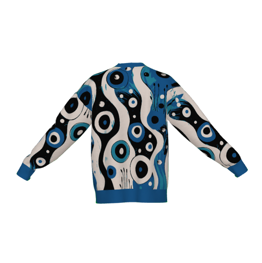 Surrelistic Swirling Circles Crewneck Sweater - Xtreme Shopper