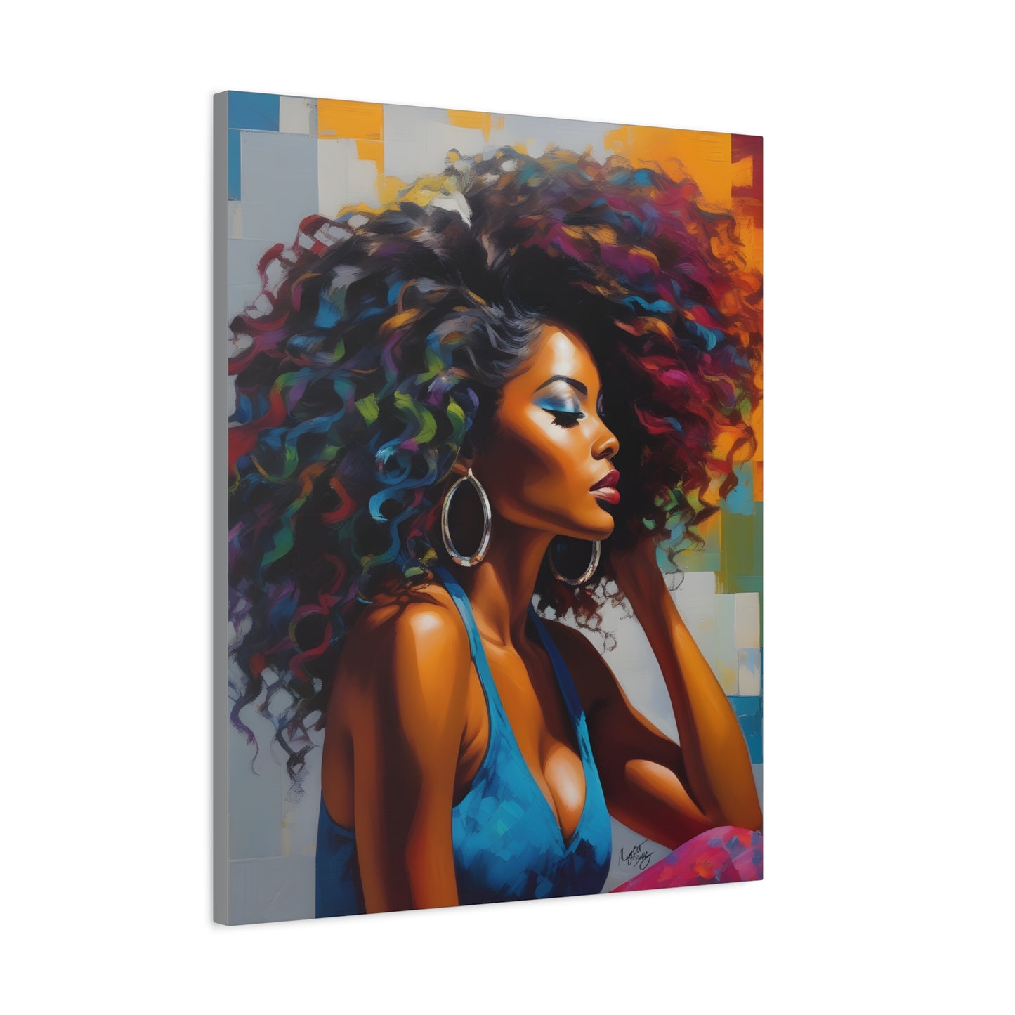 Beauty As Purpose Afrocentric Black Woman Art Canvas Wall Print