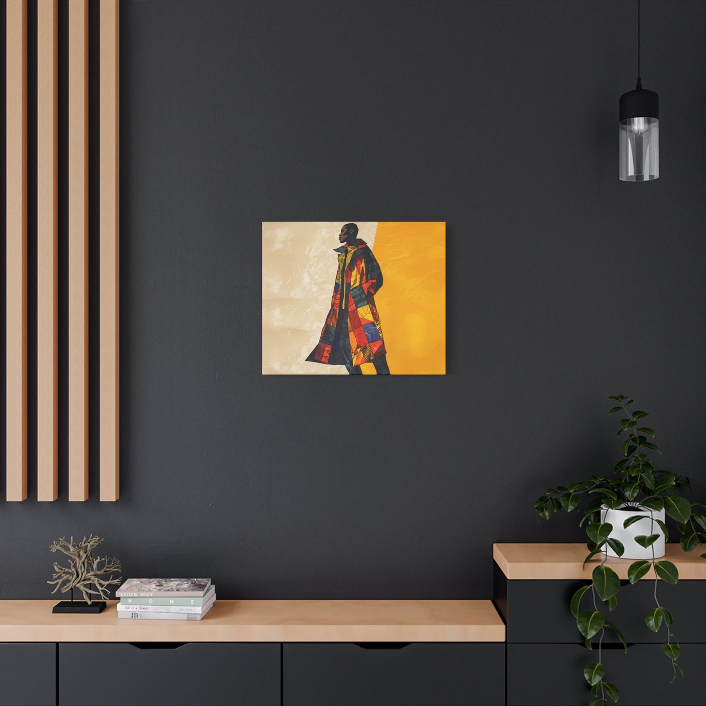 I Am Fashion Forward Afrocentric Black Man Abstract Art Canvas Wall Print