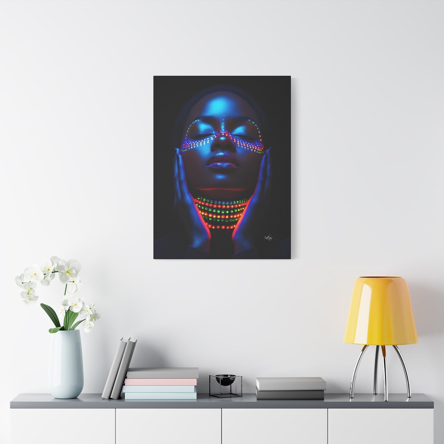 My Future Is Brighter Than The Darkness Black Woman Art Canvas Wall Print