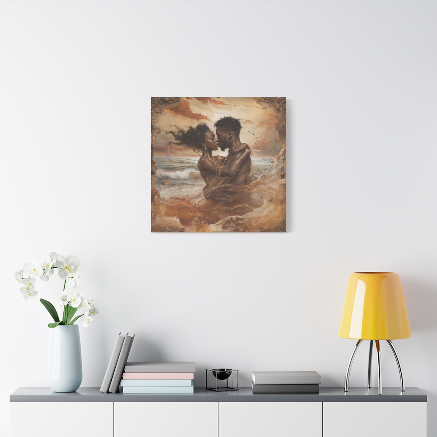Forever Mine Black Love Art Canvas Wall Print