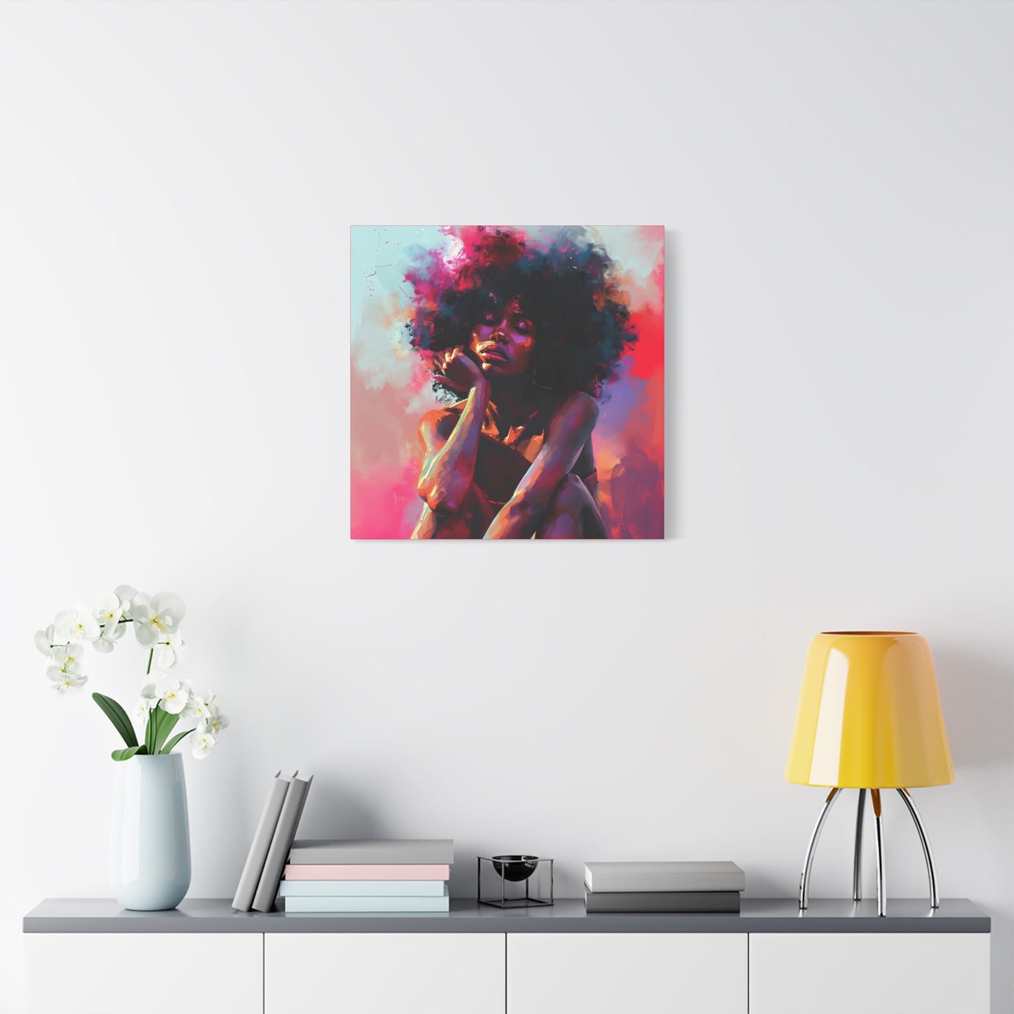 Lord Not Today Afrocentric Black Woman Abstract Art Canvas Wall Print