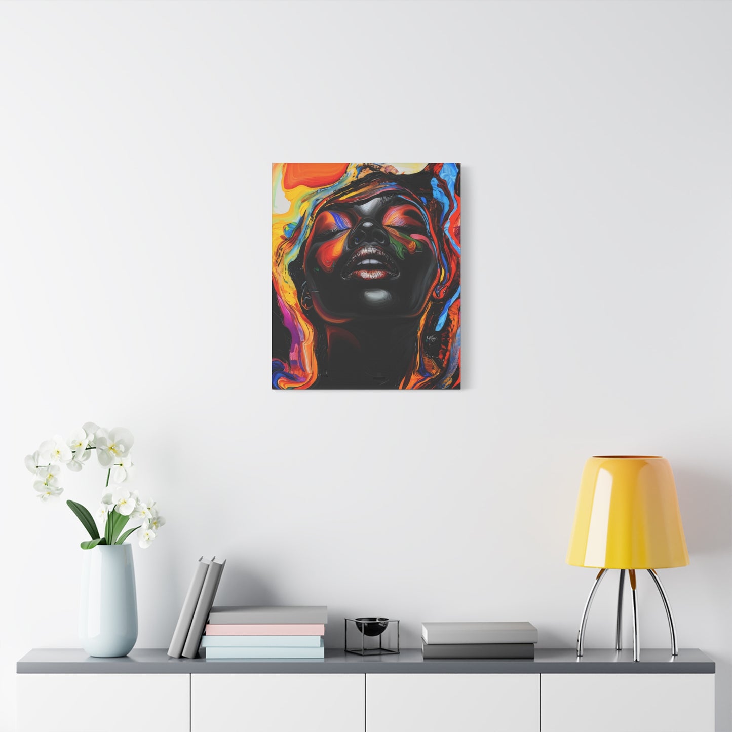 Yes Afrocentric Black Woman Art Canvas Wall Print