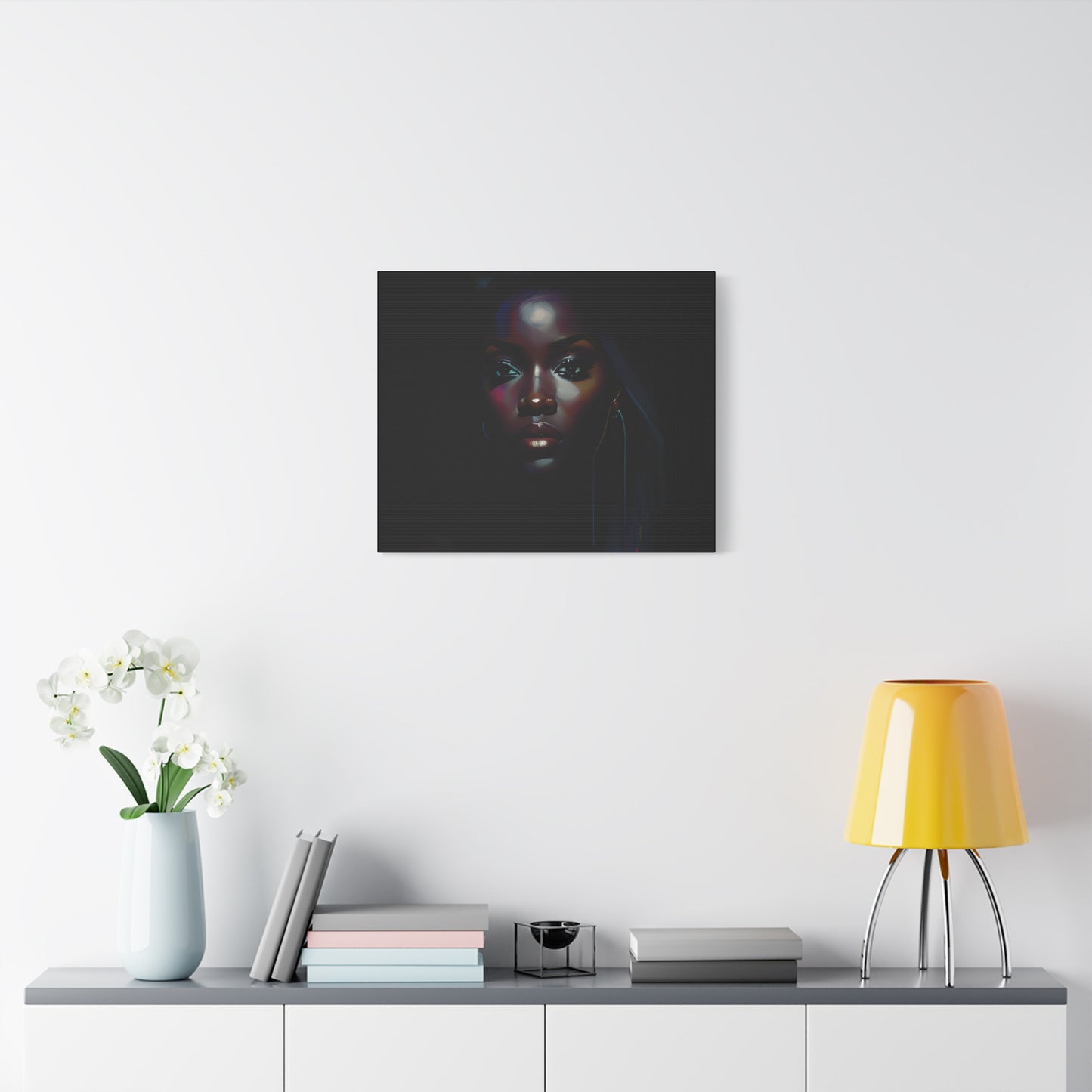 The Look Black Woman Abstract Artwork Canvas Wall Print