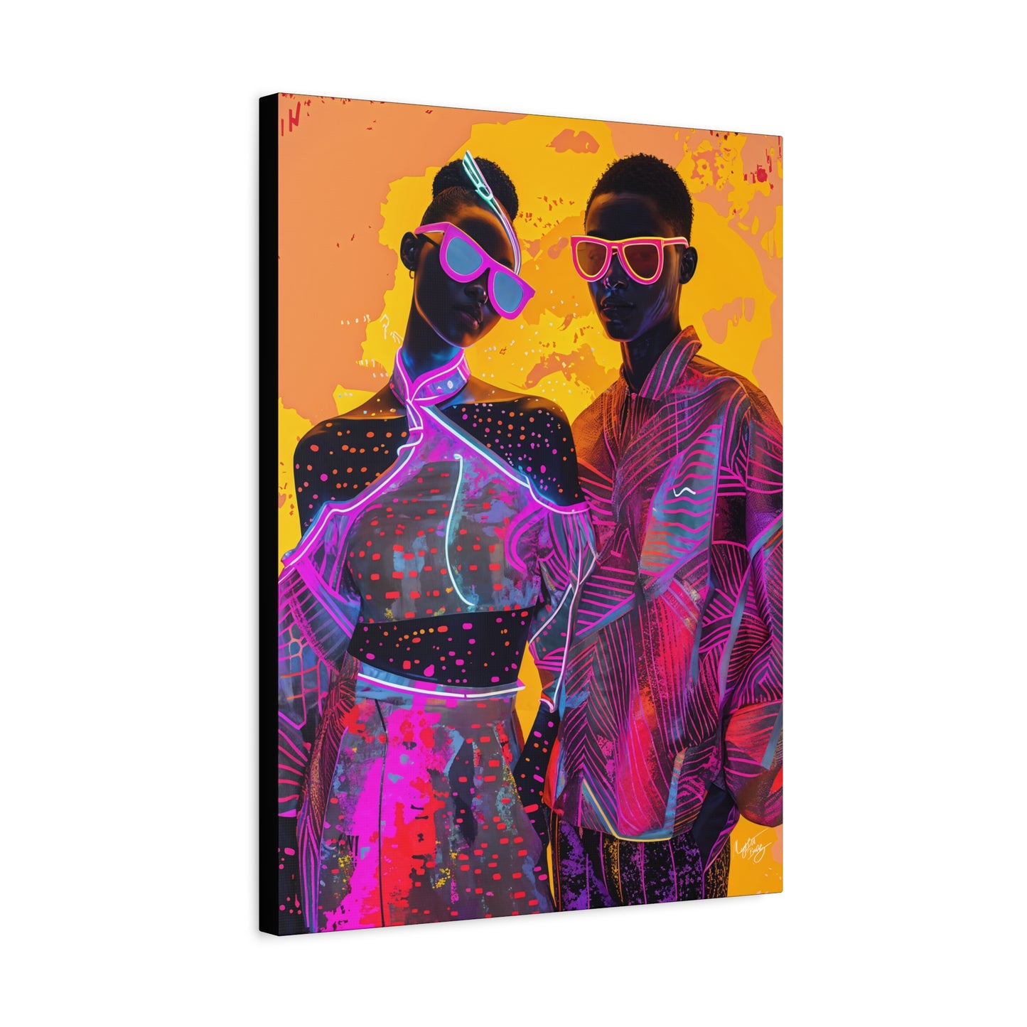 You Know We're Fly Afrocentric Black Abstract Art Canvas Wall Print