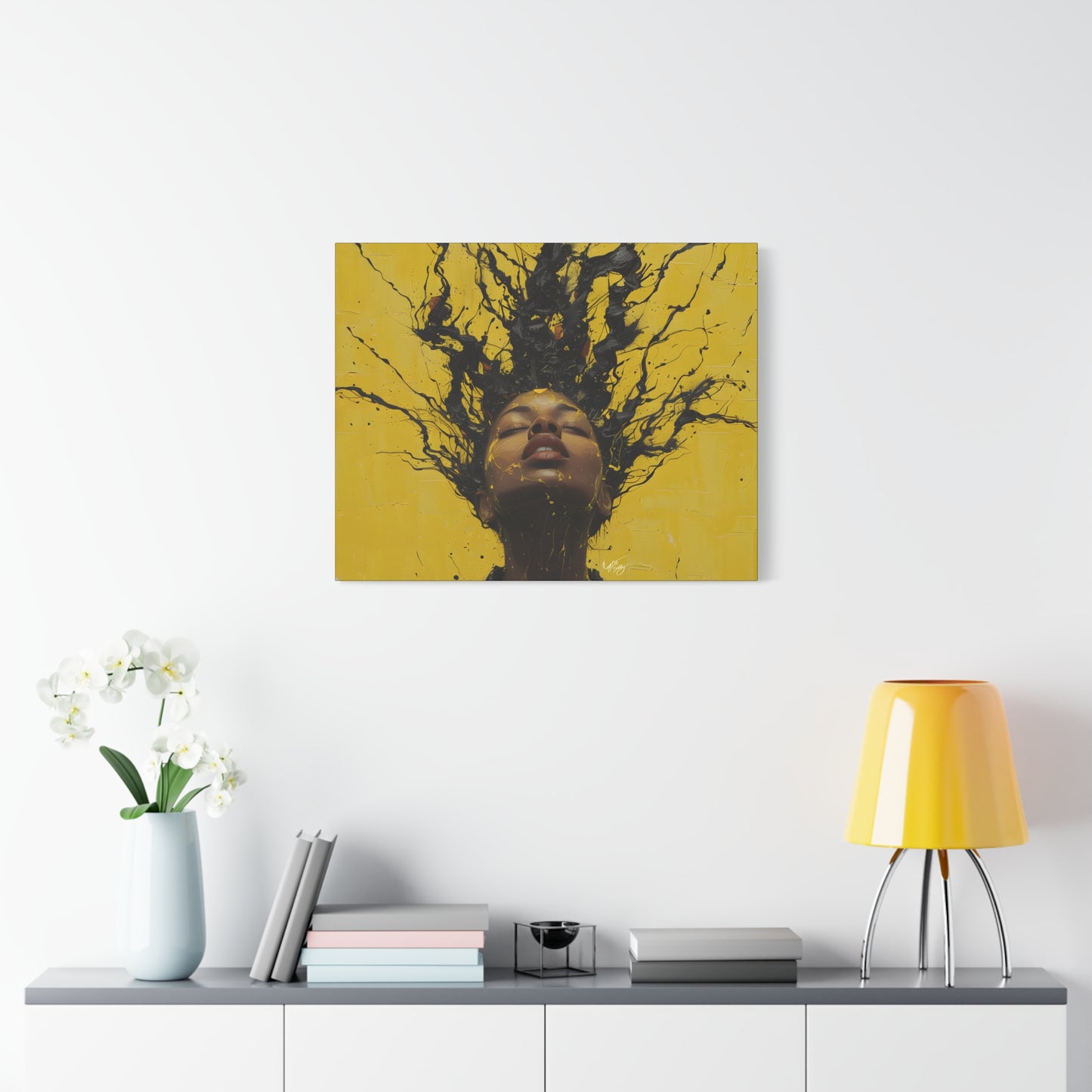 Hype Afrocentric Black Woman Art Canvas Wall Print